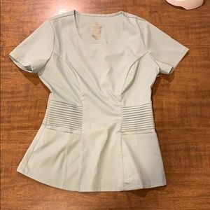 Minty Green Pintuck Scrub Top